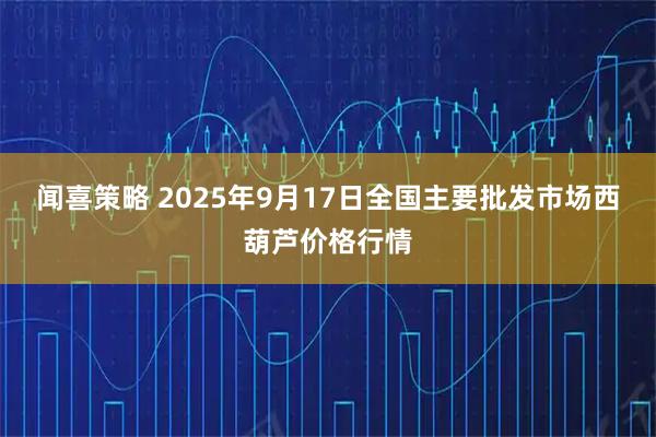 闻喜策略 2025年9月17日全国主要批发市场西葫芦价格行情