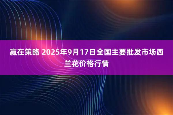 赢在策略 2025年9月17日全国主要批发市场西兰花价格行情