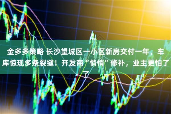 金多多策略 长沙望城区一小区新房交付一年,车库惊现多条裂缝!开发商“悄悄”修补,业主更怕了